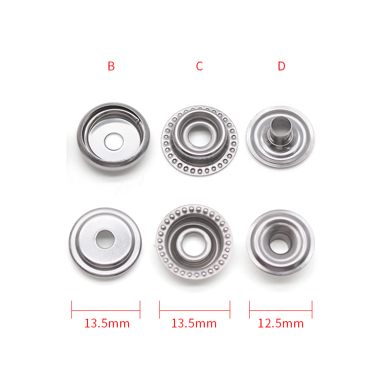 405#  车篷钮下三件 小孔 不锈钢