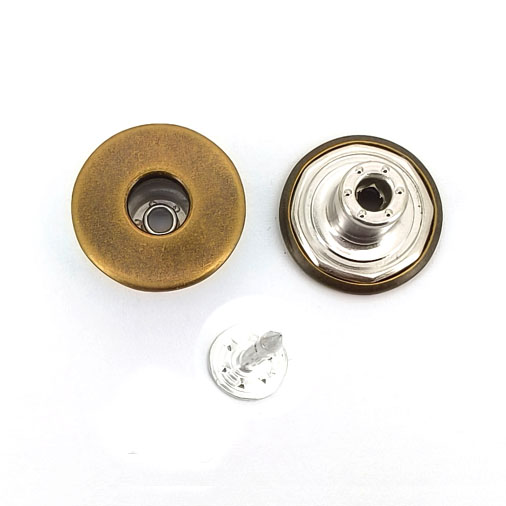 NP-11A/  18mm穿孔铜面不锈钢单针脚工字钮配铝尖钉