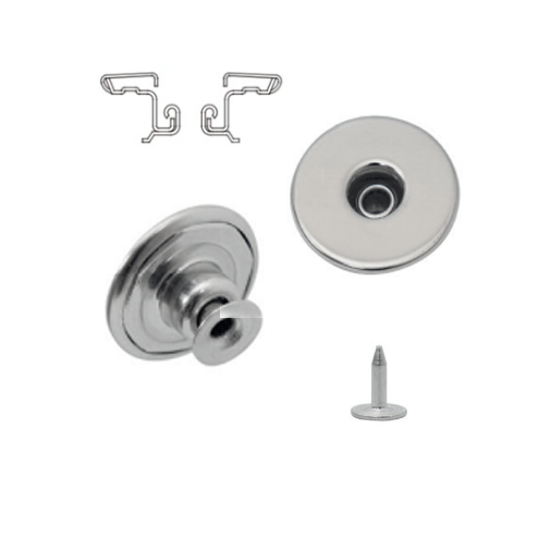NF-11/15  15mm铜穿孔铜旋转底工字钮配铝尖钉