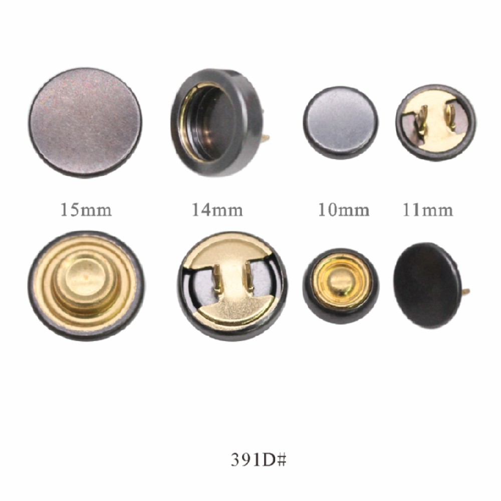 S391D  15mm平板面双叉钉四合扣