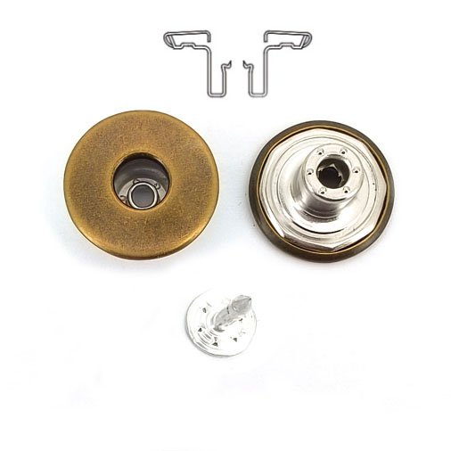 NP-11/14mm穿孔铜面铜单针脚工字钮配铝尖钉