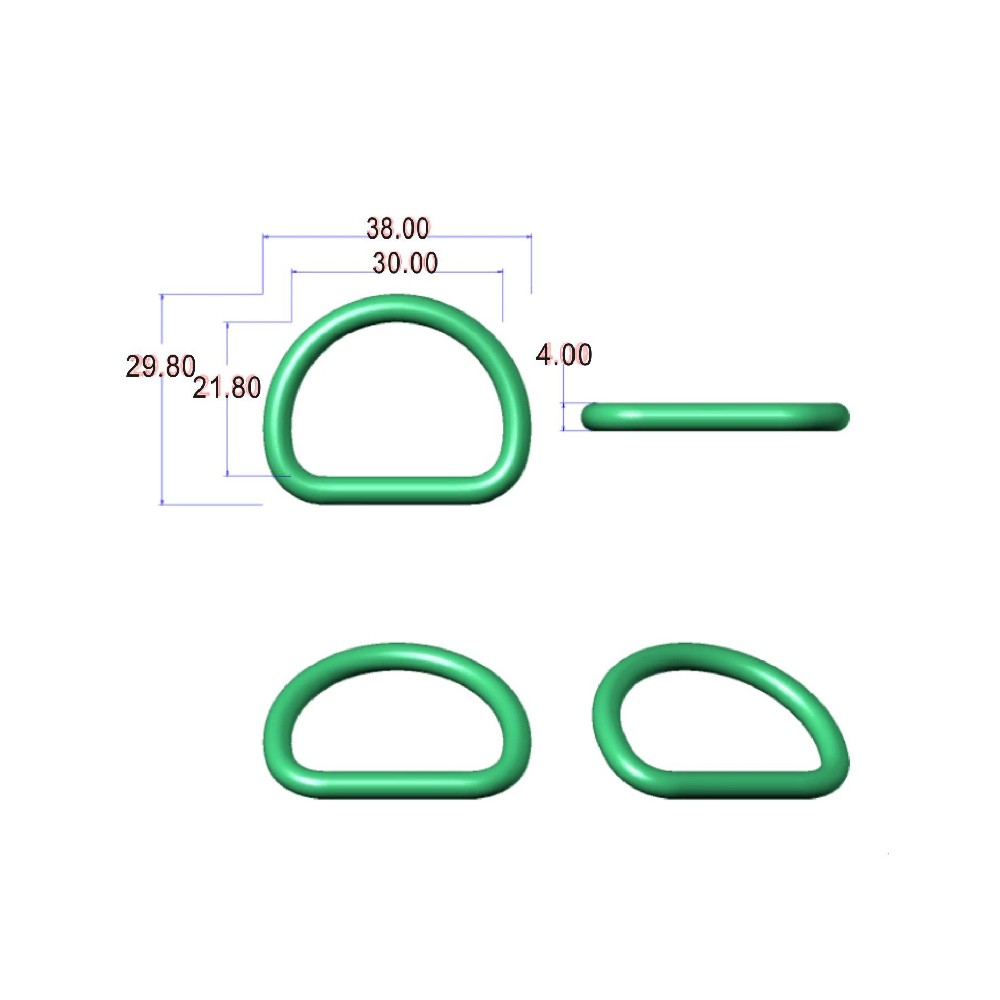 30*21.8*4mm 合金D字扣