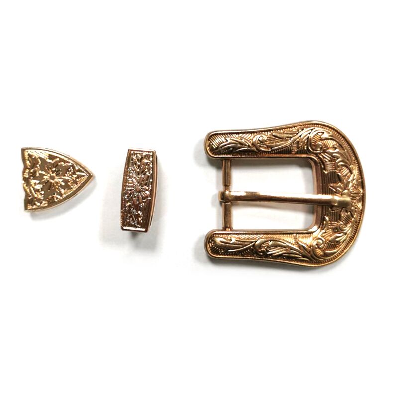 WG4779  内径25mm凸花纹皮带扣三件套