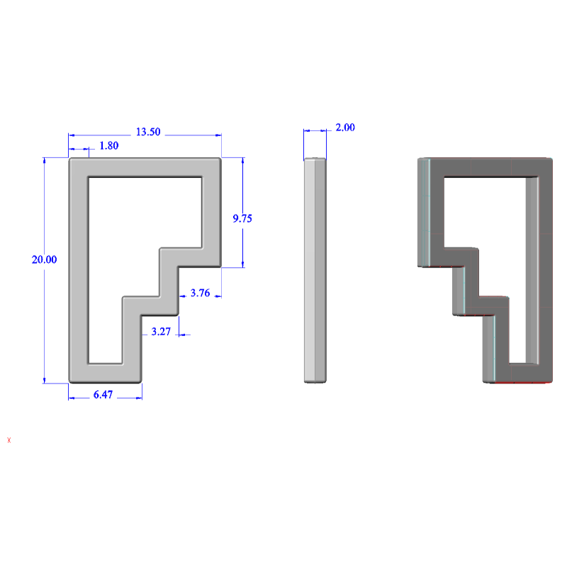 WA7302  20*13.8*1.5mm 合金梯形扣