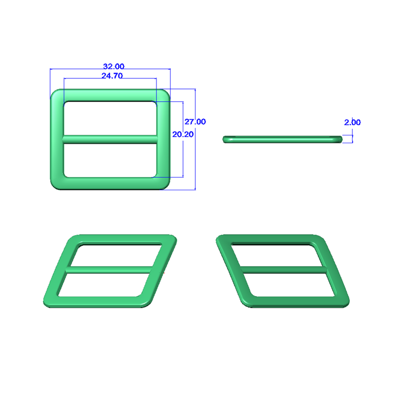 WA6932   内径25x20mm外径32x27合金日字扣