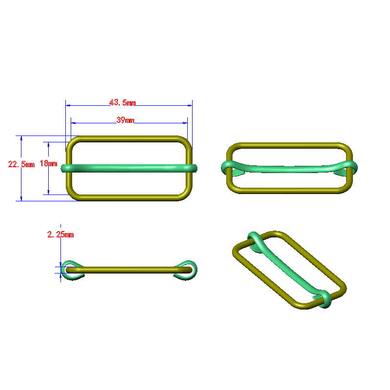 39*18*2.25mm合金调节扣