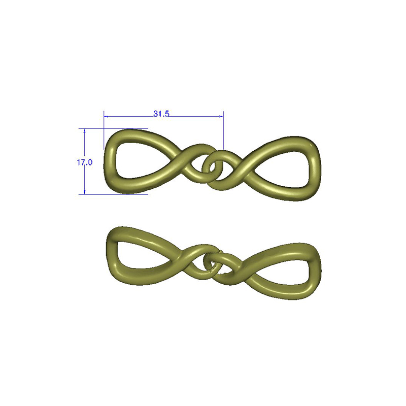 WA4792   31.5*17合金8字对扣（挂电）