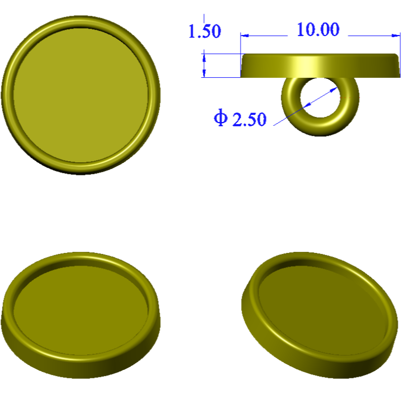 10mm合金滴黑胶线脚