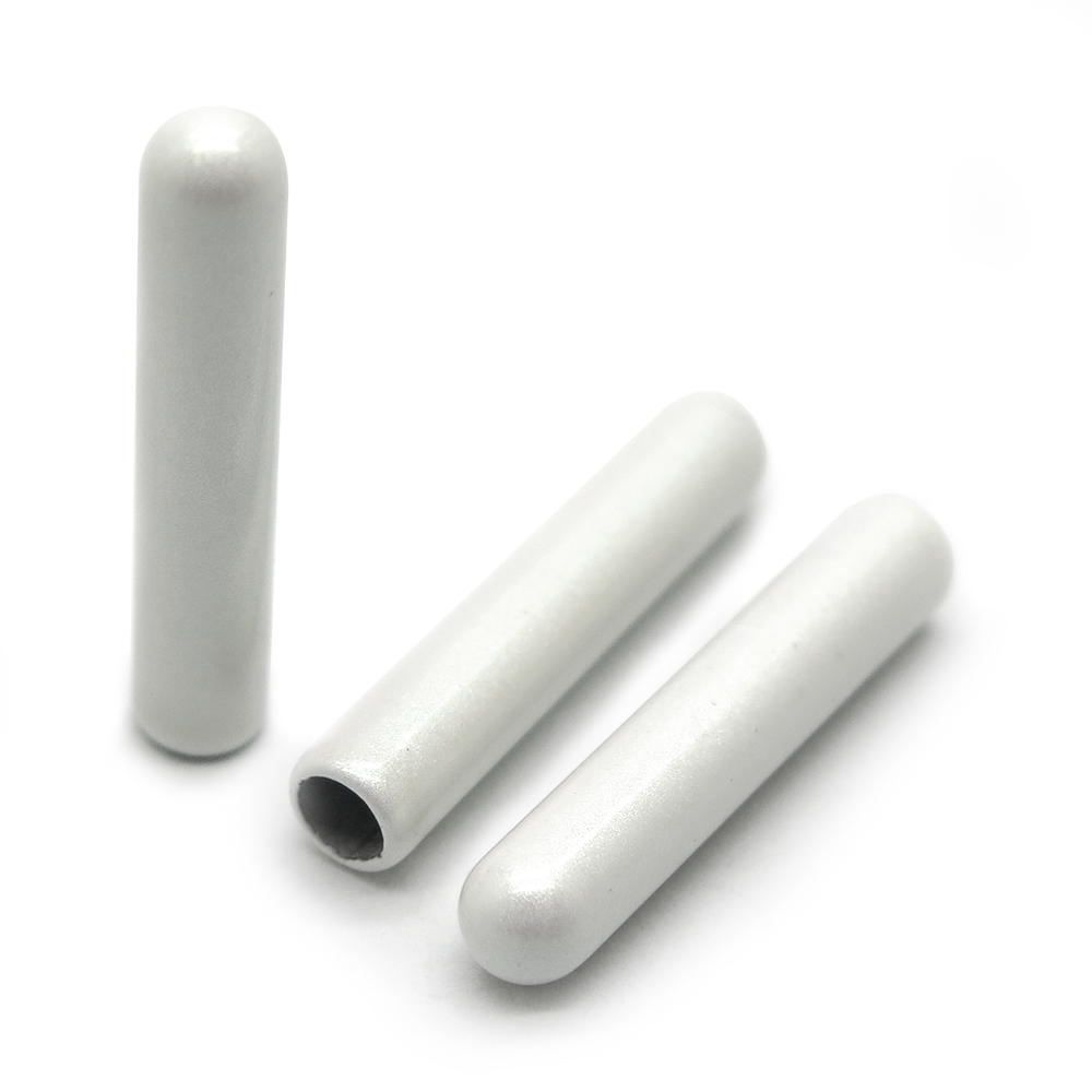 3.4*23.1mm铜子弹头尾夹 白色珍珠旧