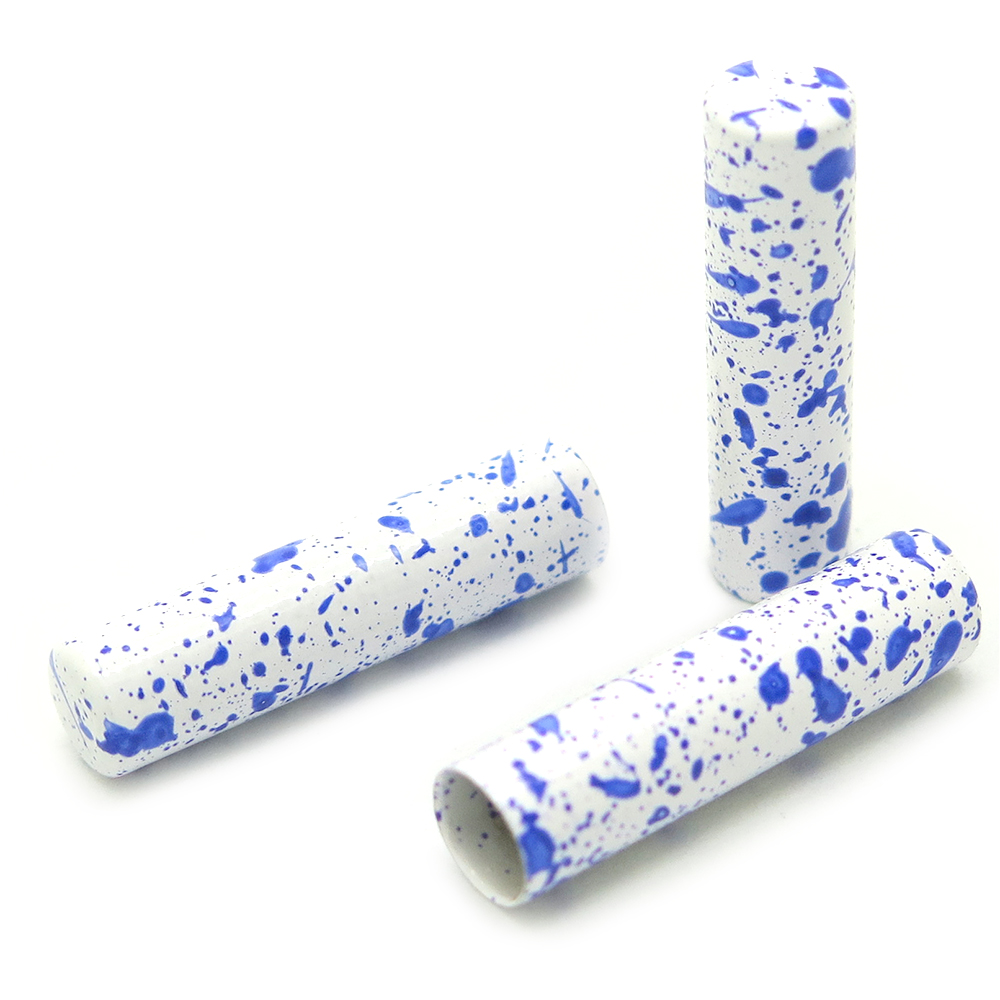 4.6*20mm铜子弹头尾夹 白色撒蓝点