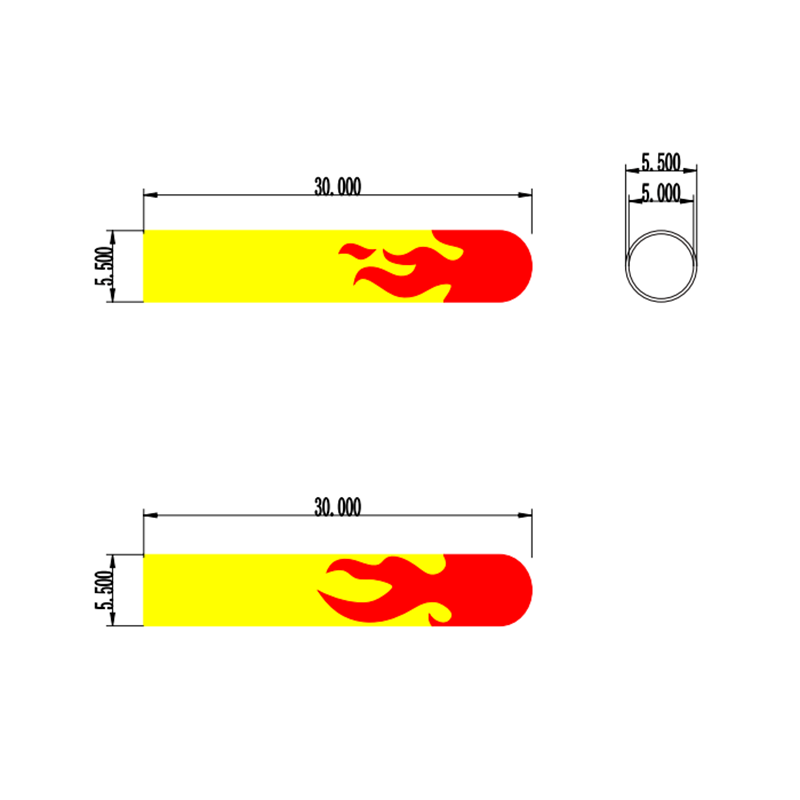 WG3973  30*5.5mm 铜尾夹 丝印logo