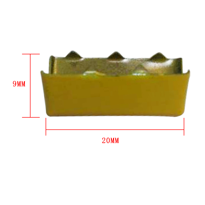 WG3803 20*9mm 铜光身V型尾夹带牙齿