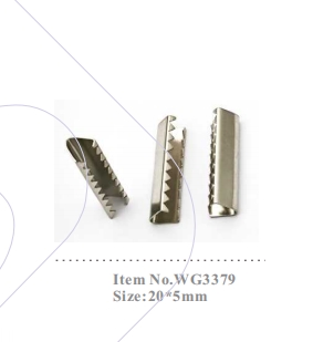 WG3379-1  20*5mm 双锯齿U字形尾夹