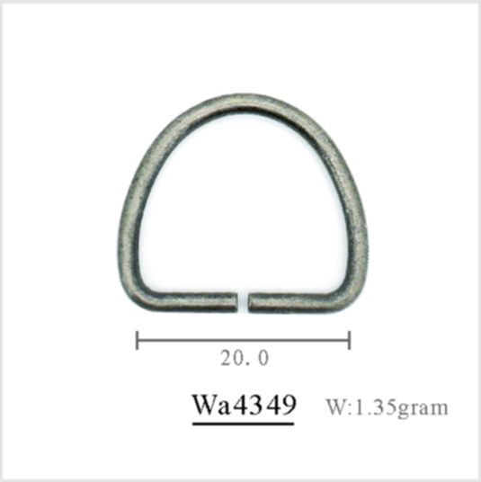 WA4349   20*17mm内径2mm线径合金D扣