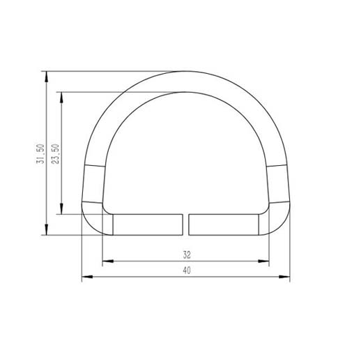 WA4318  31.5*23.5mm合金D扣
