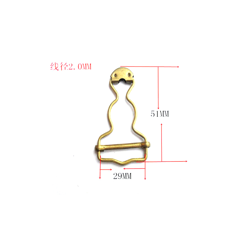 WG3269  铜葫芦扣，内径29mm*内高43.5mm,线径2.0