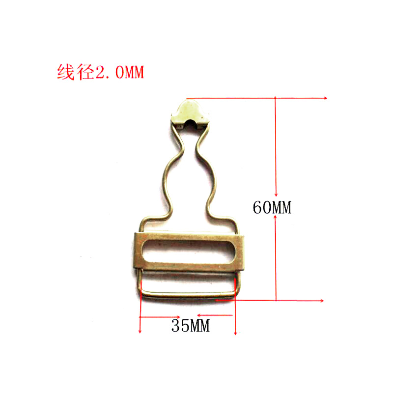 WG1239  内径35*线径2.0mm,定位横片铜葫芦扣