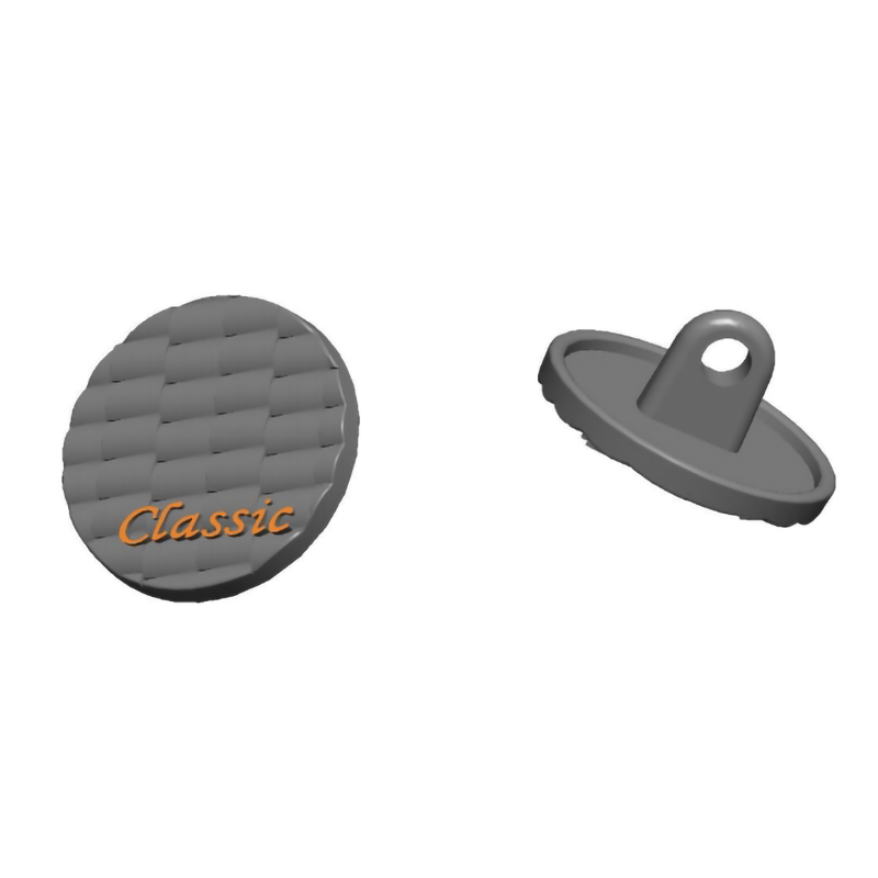 17mm波浪纹合金面线脚钮