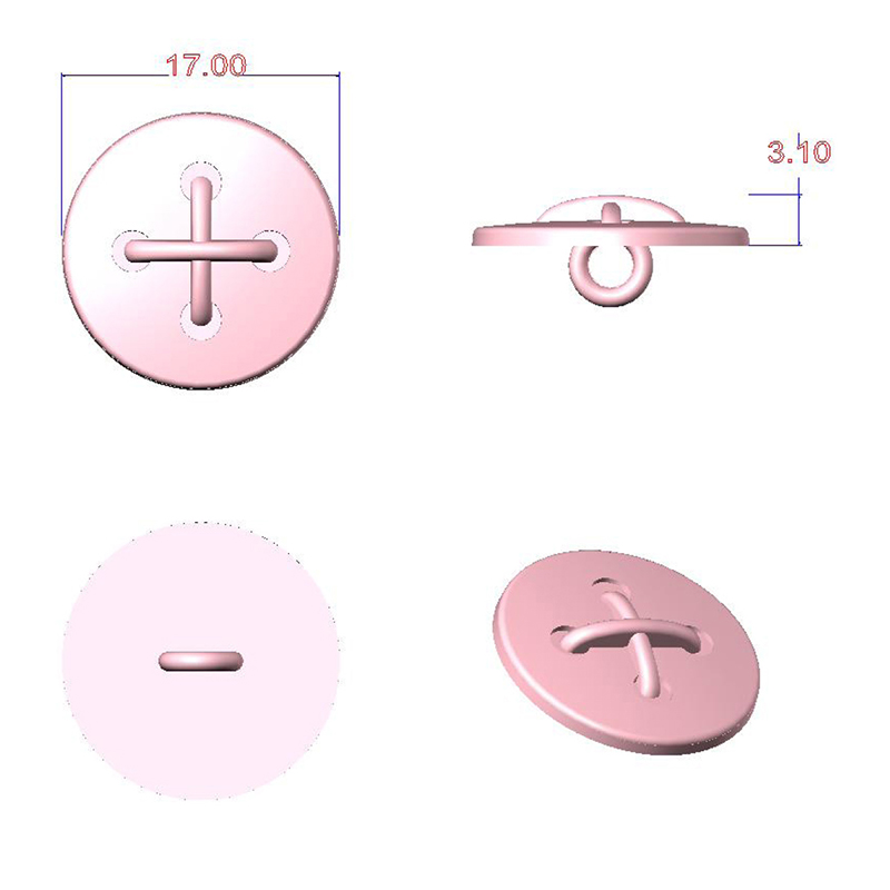 17mm合金十字架线脚钮