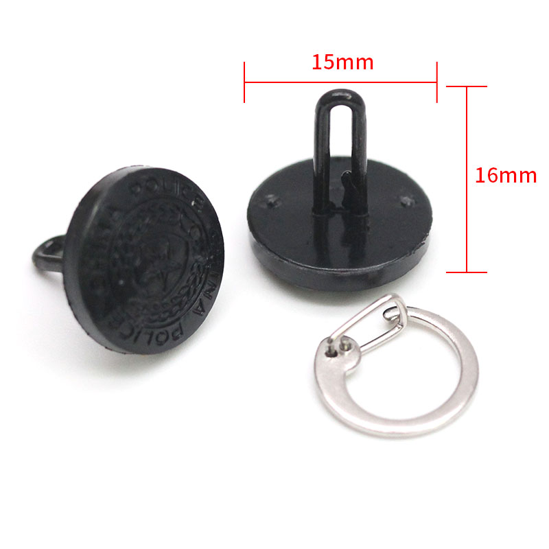15*16mm 立脚警察制服 军扣 线脚钮 配13mm卡扣