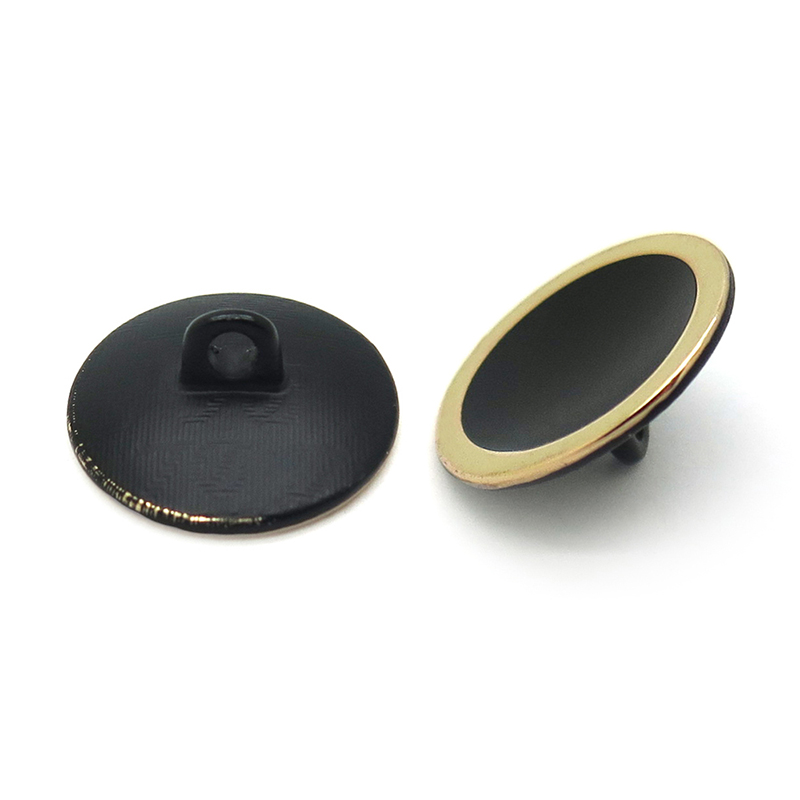 WA6886  15mm合金凹面线脚钮 全喷哑油 面镭射打圈