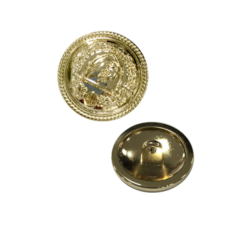 WA6933-32L  20mm合金线脚钮 盾牌 皇冠