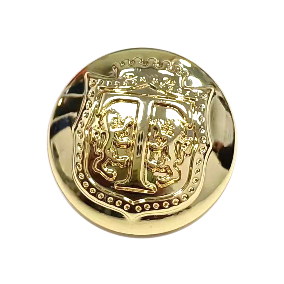 19mm合金线脚钮凸图案狮子-A5511