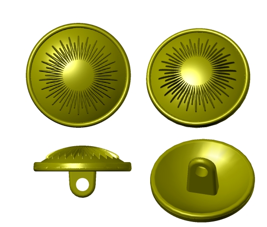 WA7547  20mm 合金线脚钮 凸唛太阳花