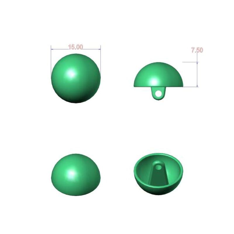 WAG02824  15mm合金半圆磨菇线脚钮