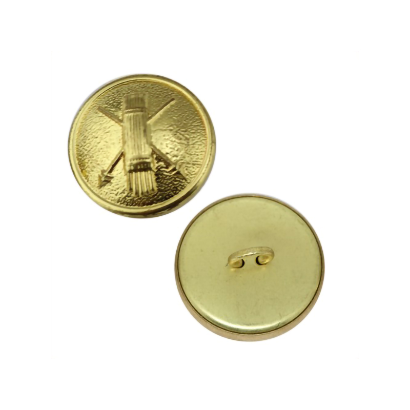 WH2539-1  21mm双箭头铜夹线脚钮 军队制服扣子