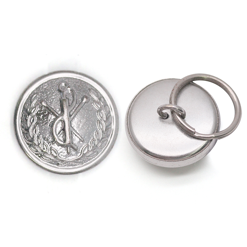 WH2544-1  15mm禾花图案铜夹线脚钮