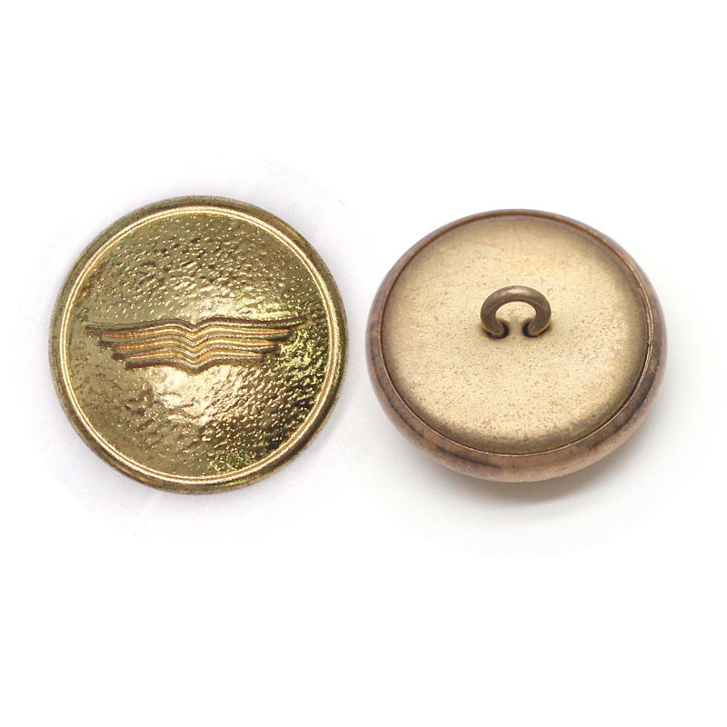 WH2547-1  21mm波浪花图案铜夹线脚钮