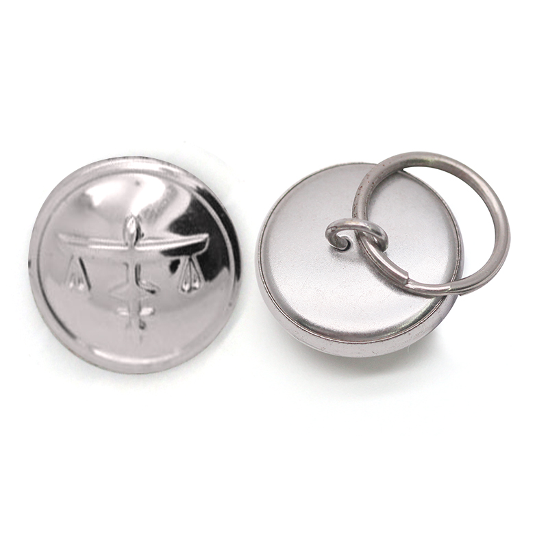 21mm线脚钮配铁钥匙圈/0.3厚料