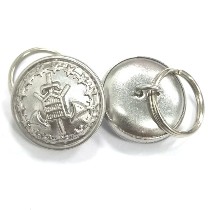 21mm制服军扣铜皮线脚钮配铁么圈