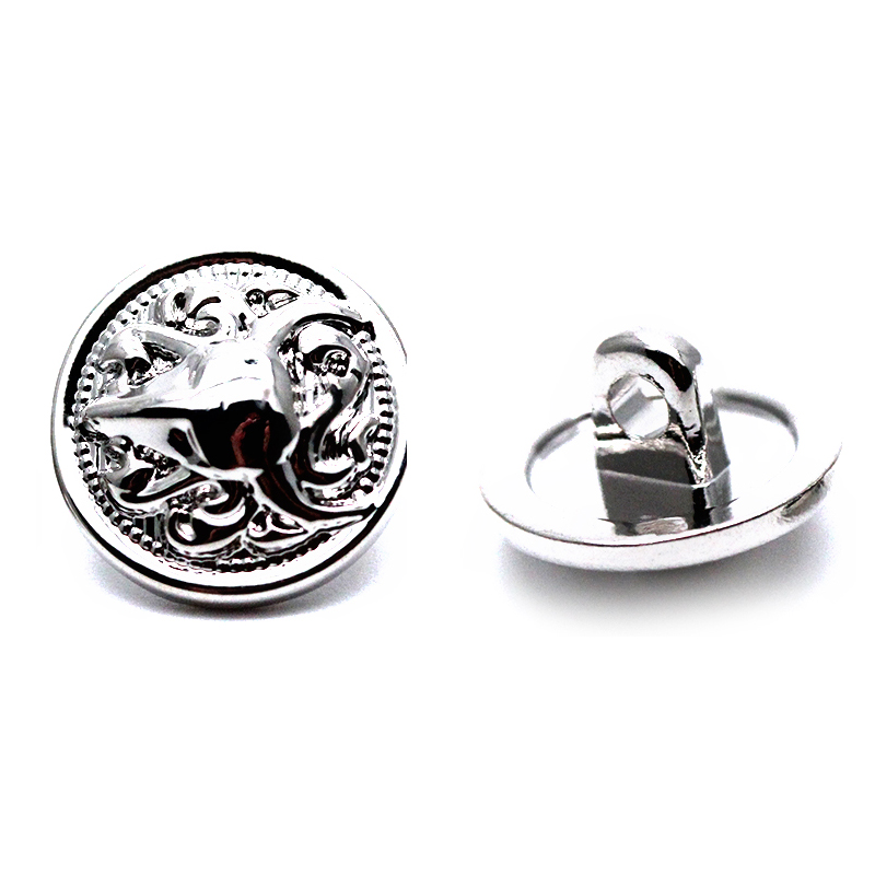 WA4582  15mm合金线脚钮 牛头