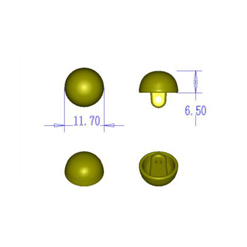 11.5mm合金蘑菇线脚钮