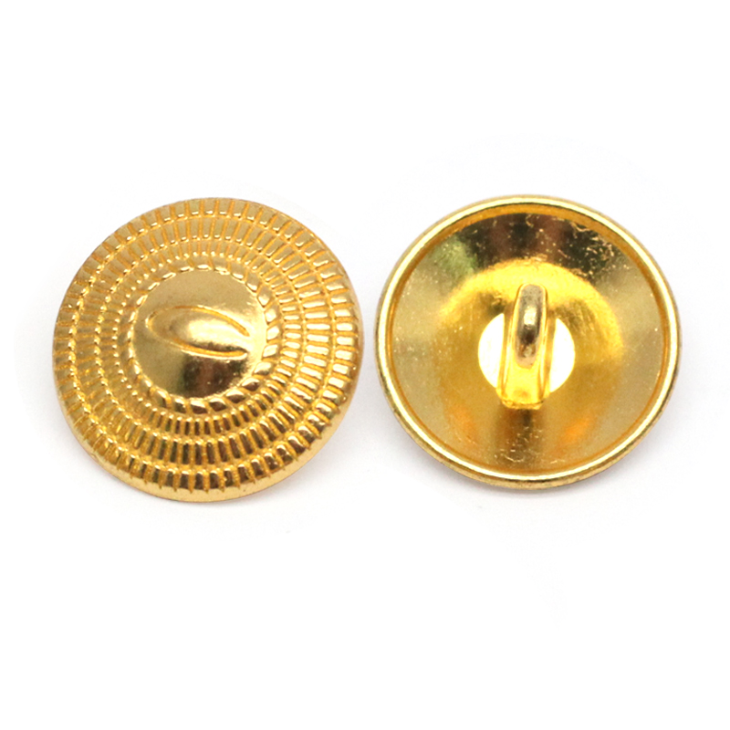 17mm金色合金线脚钮   齿轮点C字图  辐射光点纽扣