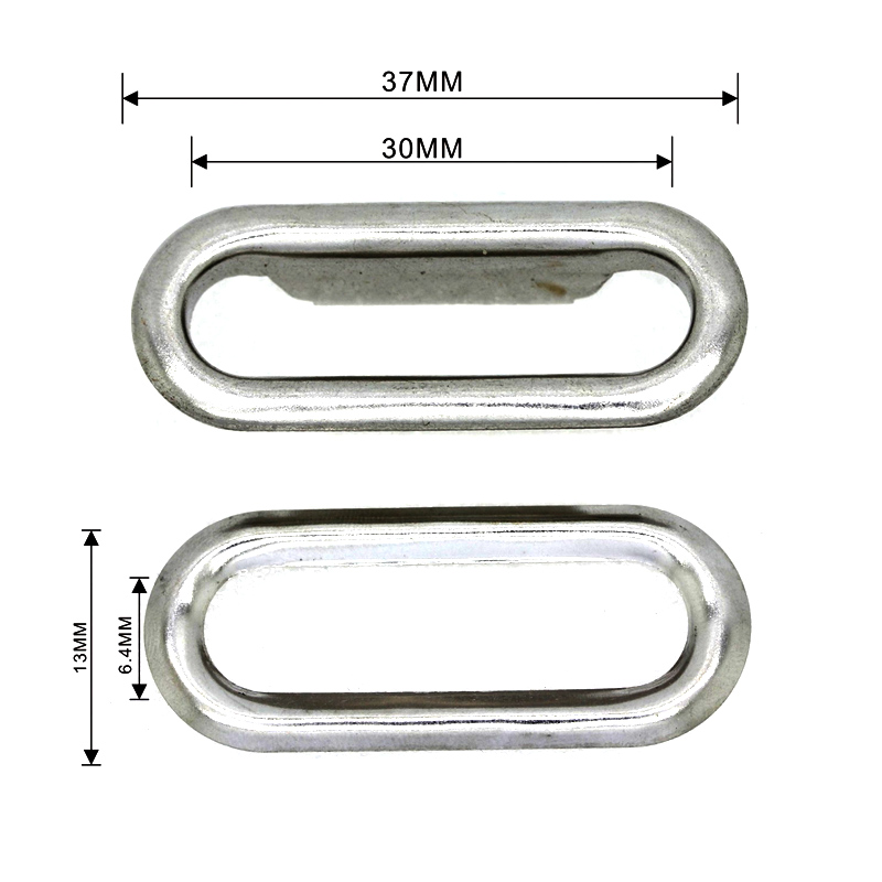 30*6.4mm椭圆形鸡眼配介子 1-1/4