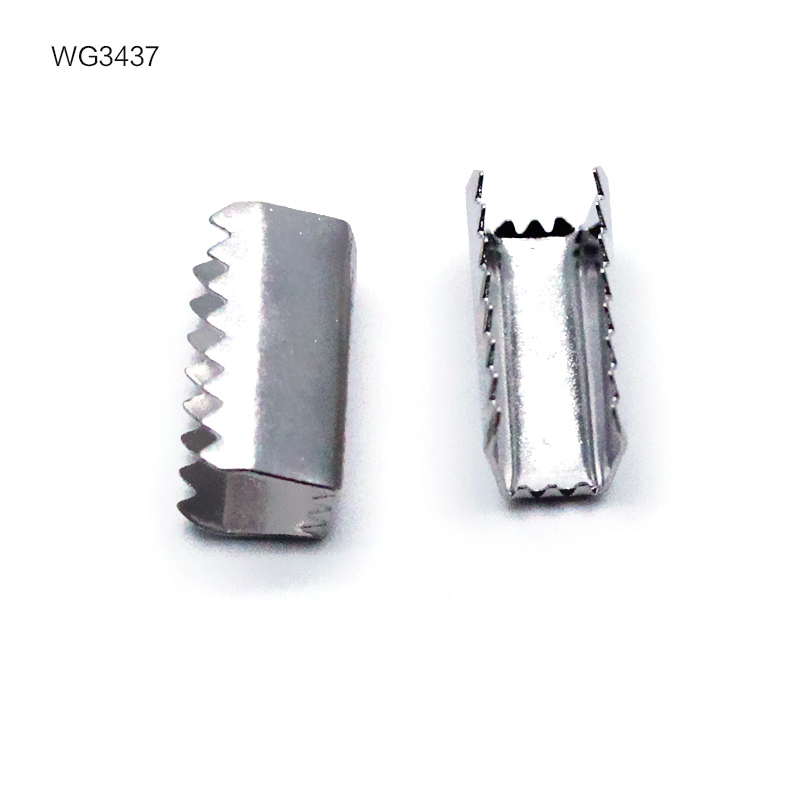 WG3437  12*6mm 光身U型带齿铜尾夹