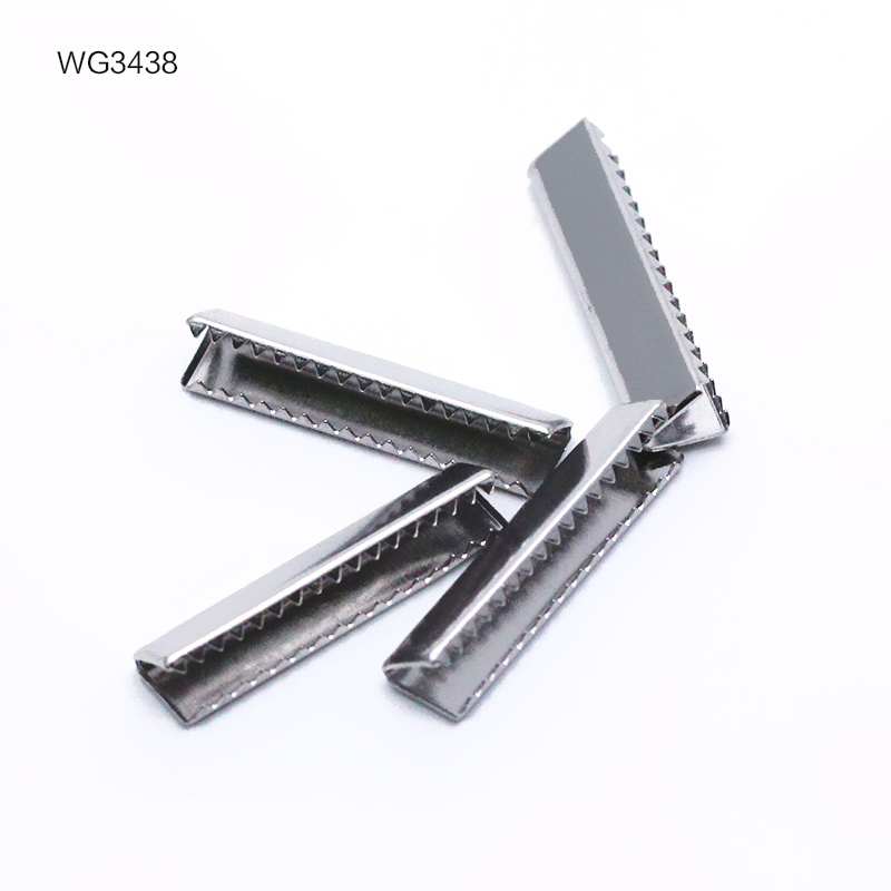 WG3438  25.7*6mm V型光身带齿铜尾夹