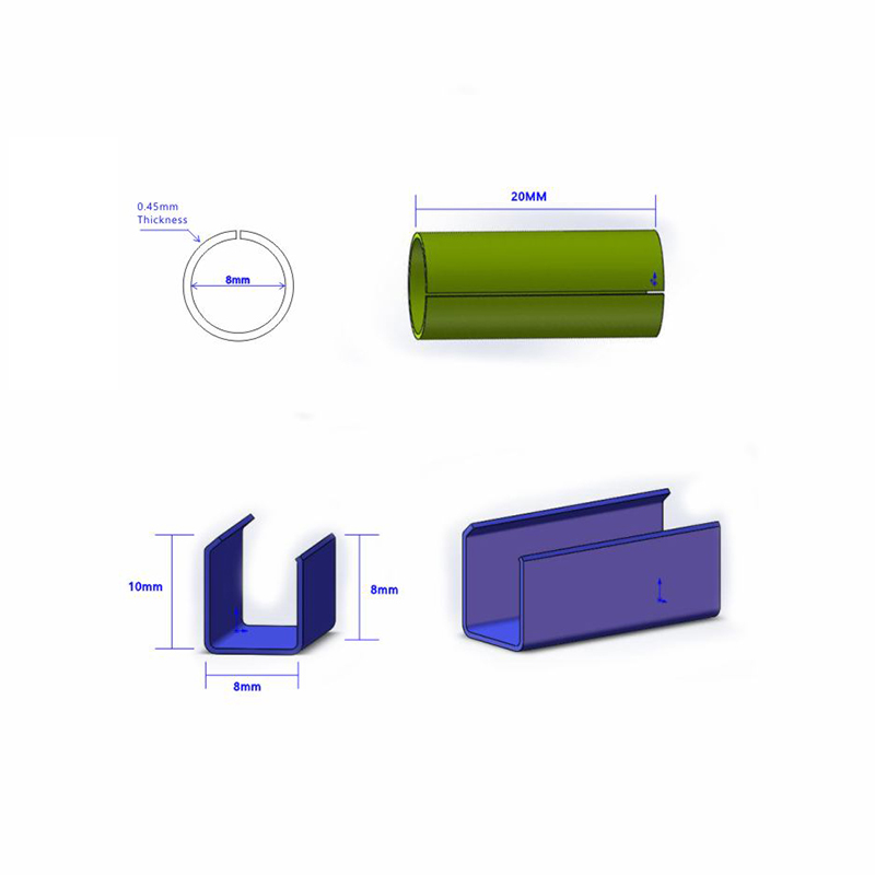 WG3514  全部展开尺寸20*26mm铜光身U型尾夹
