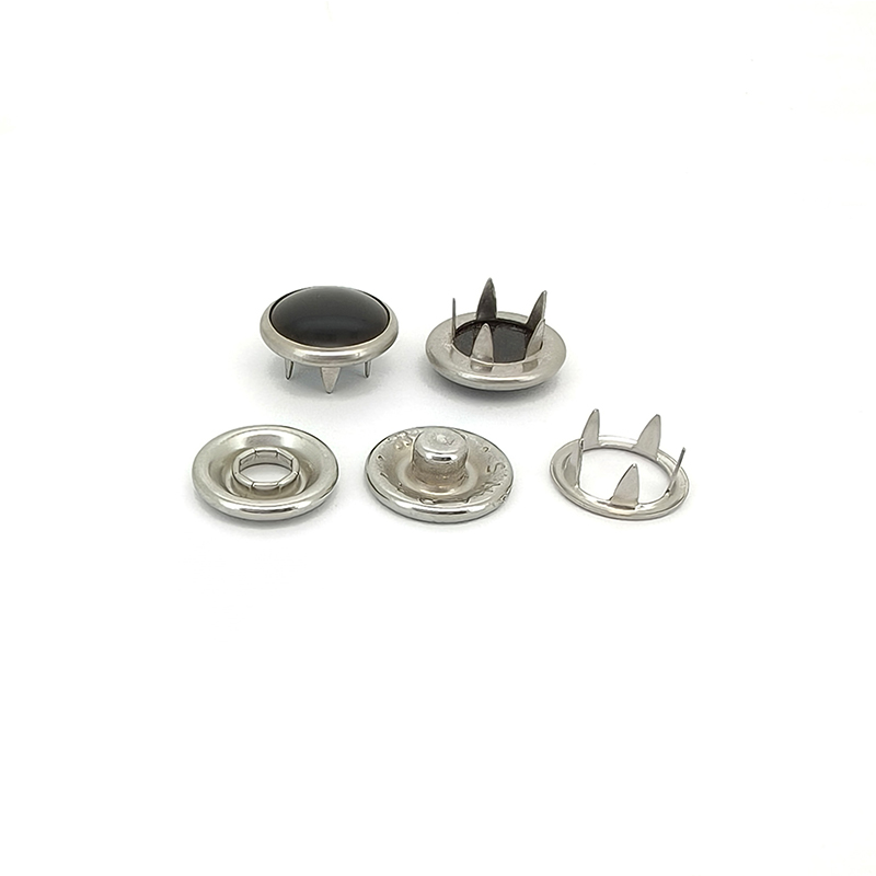 11.5mm磁黑珠光五爪扣 333# 不锈钢