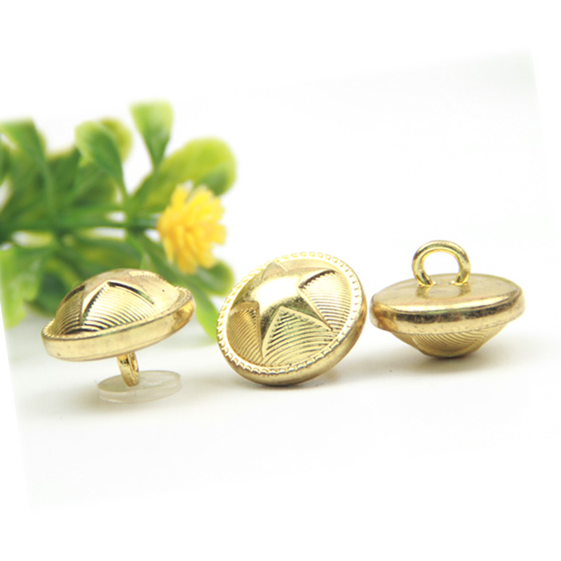 15mm五角星图案大弧铜军徽扣