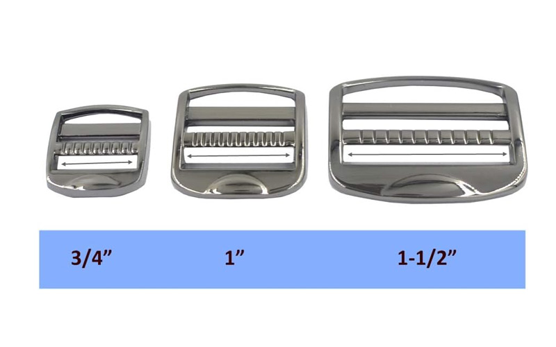 2.54 厘米金属锌合金梯子锁滑块可调节织带释放扣, 金属灰