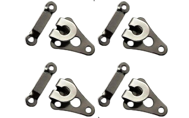 4PCS Trouser Waist Concealed Button Hooks Invisible Suit Trouser Buttons Trouser Hooks Adjustable Metal Hooks for Skirts Baggy Trousers Fixer Sweaters Corsets Hooks Eyes Sewing Tools Black