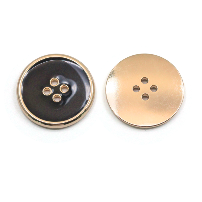 25mm 合金四孔钮  滴胶  金色