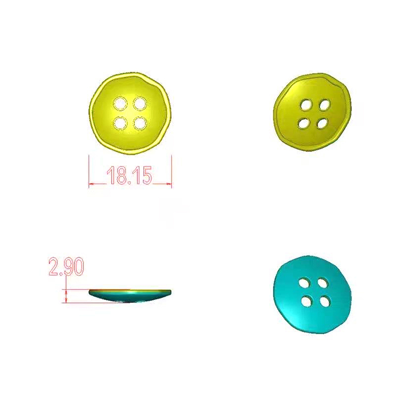 18mm不规则滴胶四孔钮