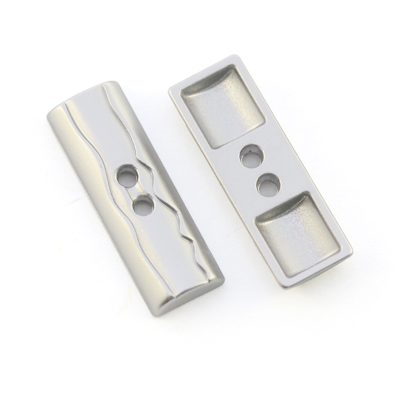 25.4mm合金长条形不规则两孔钮