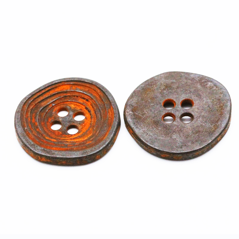 20mm合金四孔钮 树纹 不规划纹  圈纹 旋纹