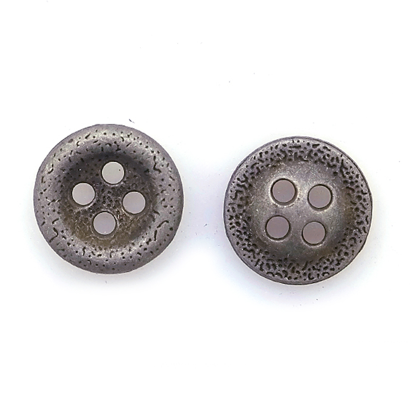 11mm合金四孔钮 点纹 不规划纹 山石纹